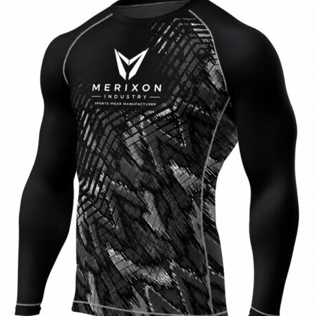 Black Monochrome Compression-Style Top
