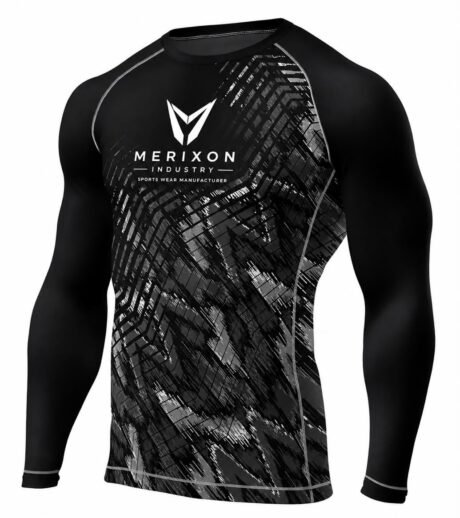 Black Monochrome Compression-Style Top