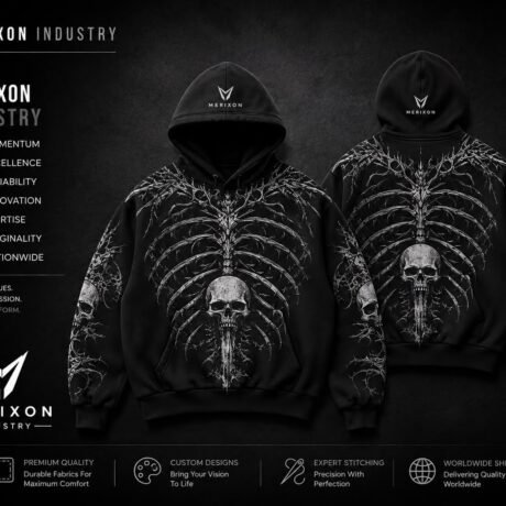 Black Skeleton Graphic Hoodie