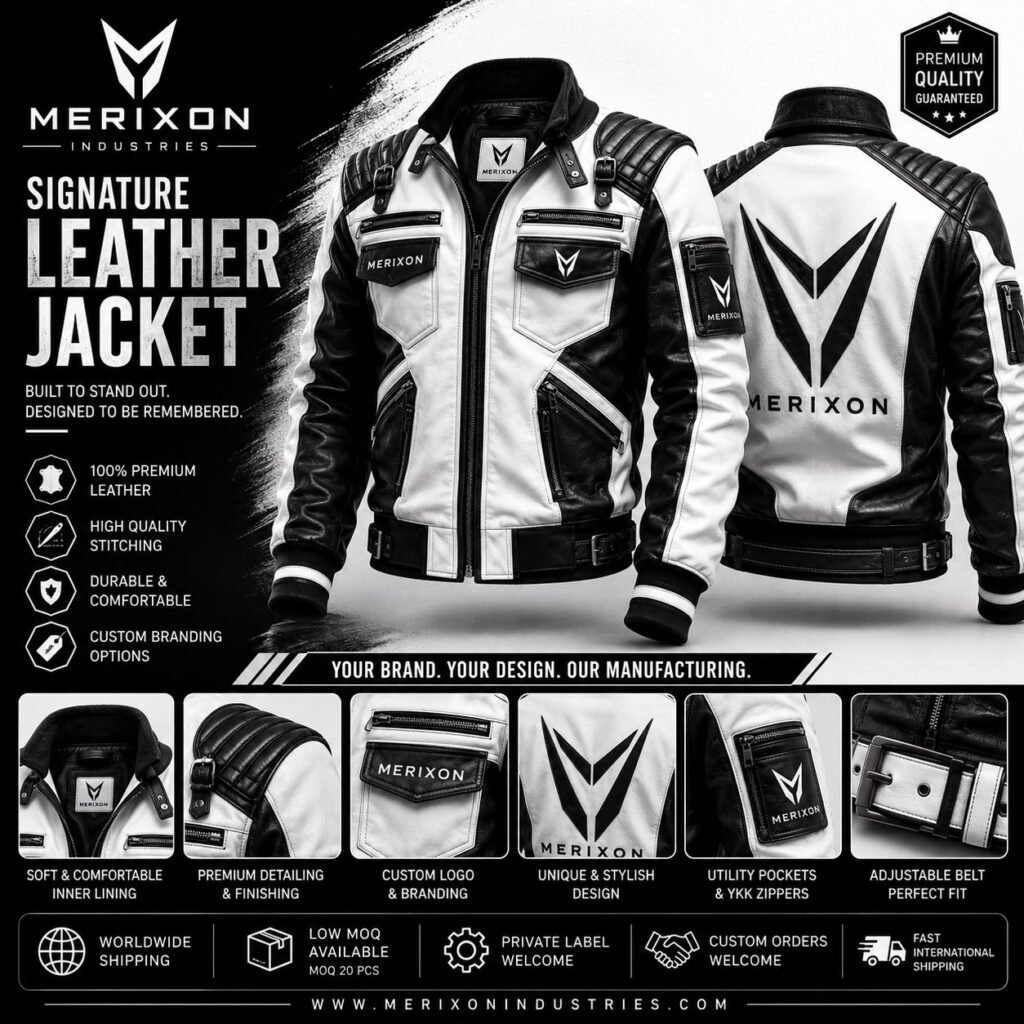 Black-and-White Signature Moto Jacket