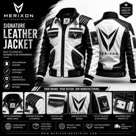 Black-and-White Signature Moto Jacket