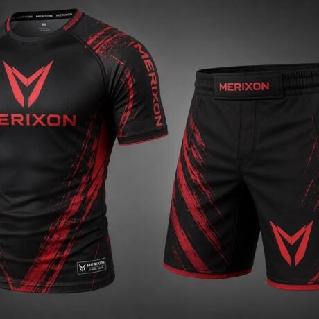 Red-and-Black Graphic Training T-Shirt