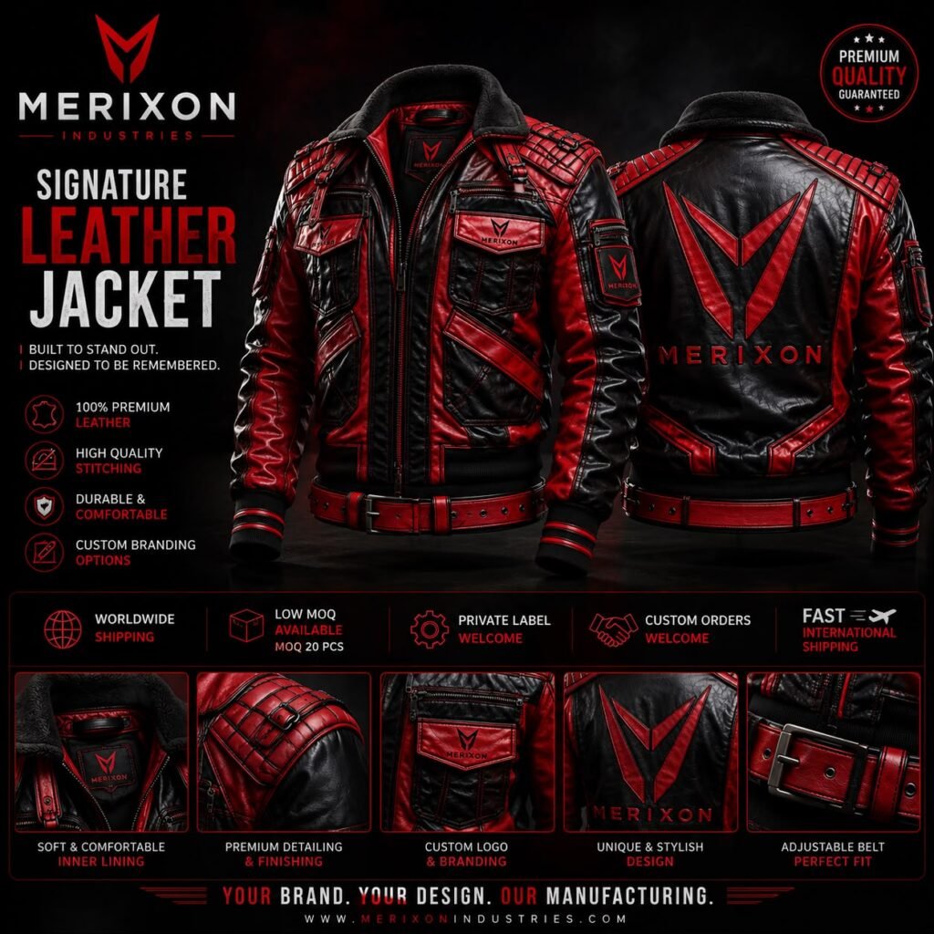 Red-and-Black Signature Rider Jacket