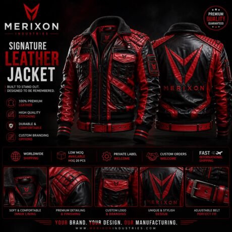 Red-and-Black Signature Rider Jacket