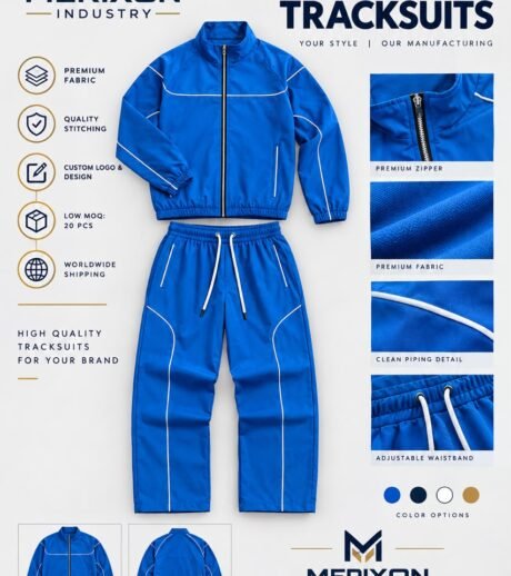 Royal Blue Custom Full-Zip Tracksuit
