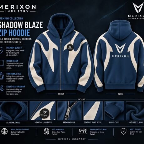 Shadow Blaze Two-Tone Zip Hoodie