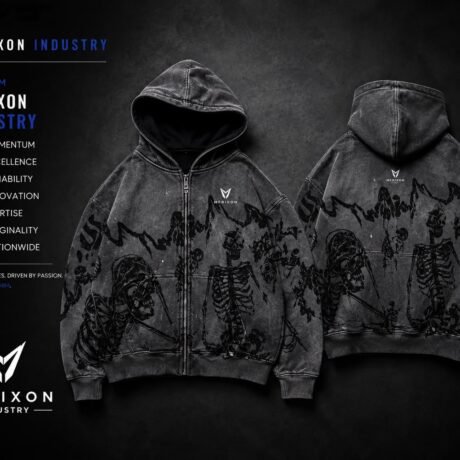 Charcoal Grunge Graphic Hoodie