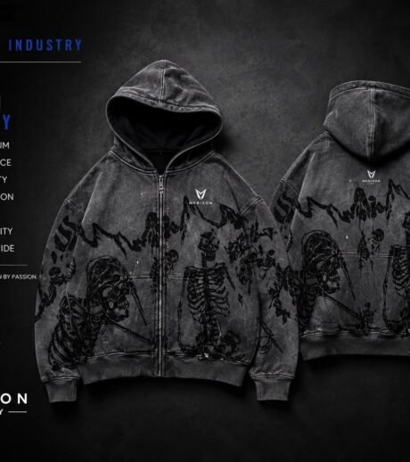 Charcoal Grunge Graphic Hoodie
