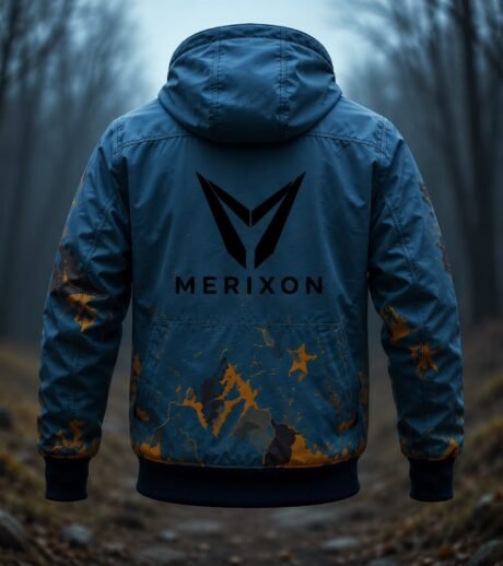 Blue Outdoor Graphic Hooded Jacket