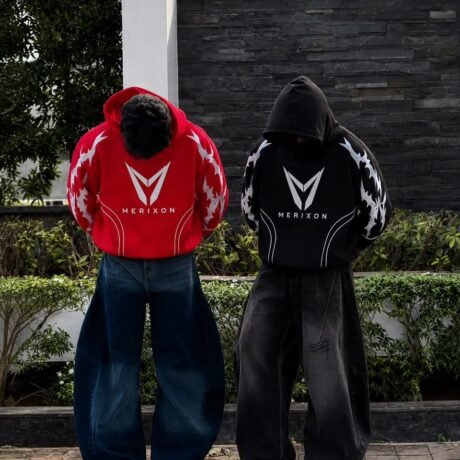 Red and Black Streetwear Hoodie