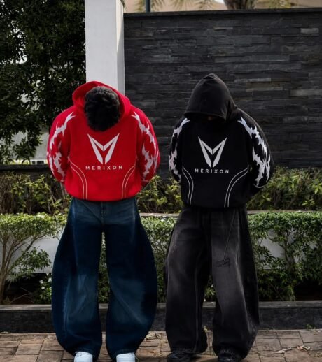 Red and Black Streetwear Hoodie