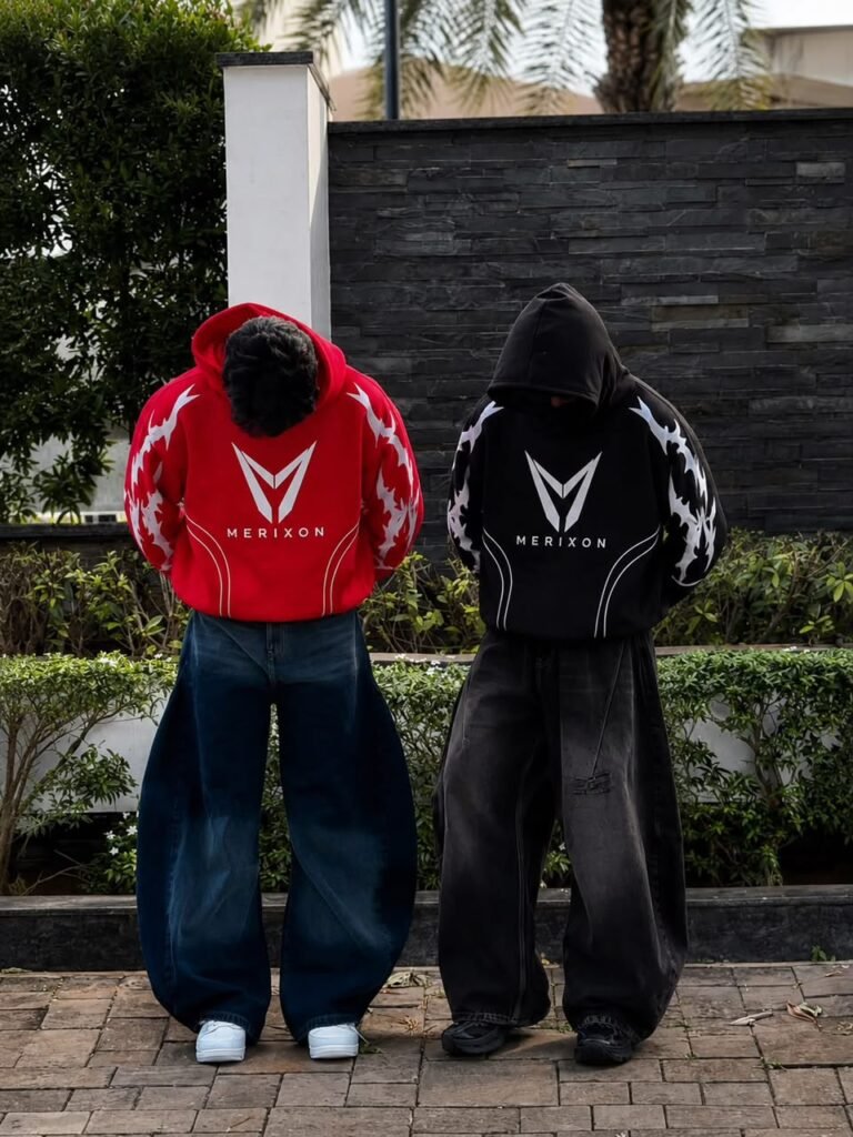 Red and Black Streetwear Hoodie
