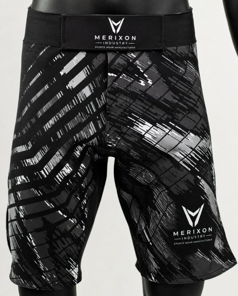 Black Patterned Training Shorts