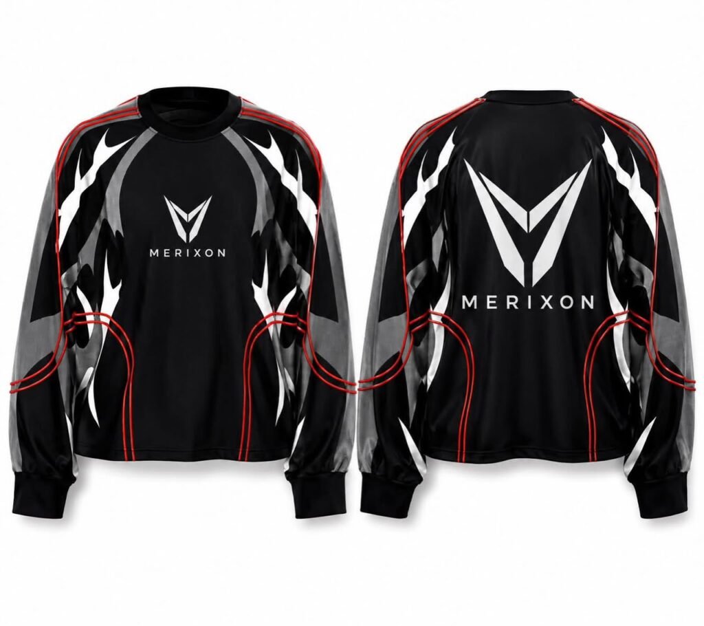 Black Red White Graphic Track Jacket