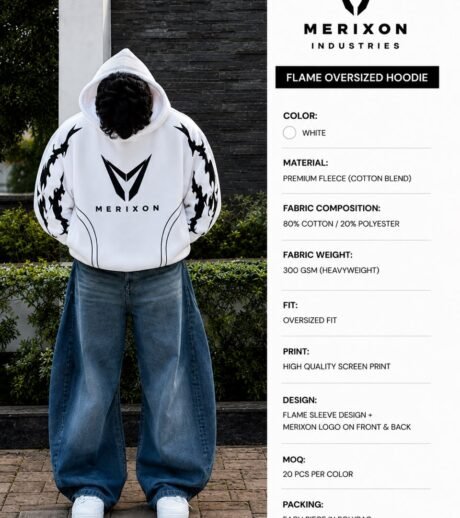White Custom Logo Hoodie