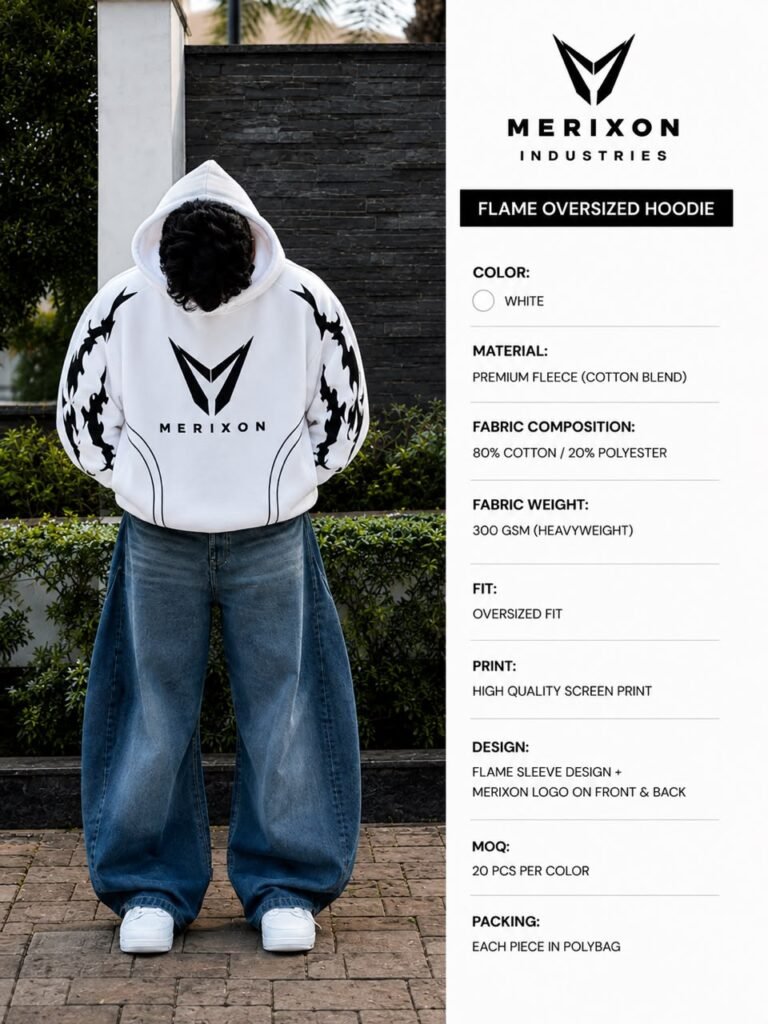 White Custom Logo Hoodie