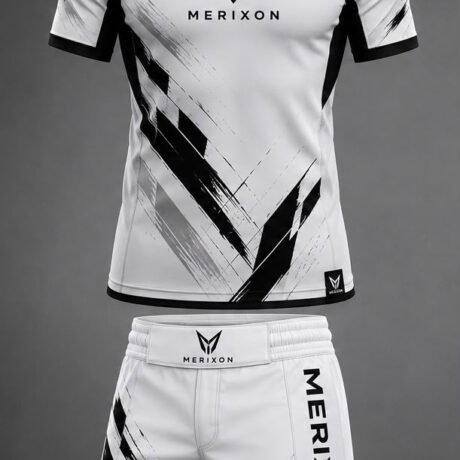 White Geometric Sports T-Shirt